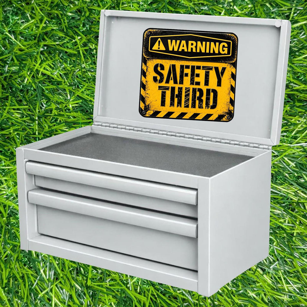Warning Safety Third Sticker, Trades Worker Humor Decal, Construction Hard Hat