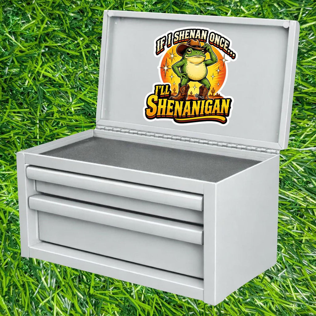If I Shenan Once I'll Shenanigan Decal, Cowboy Frog Sticker, Western Frog Gift