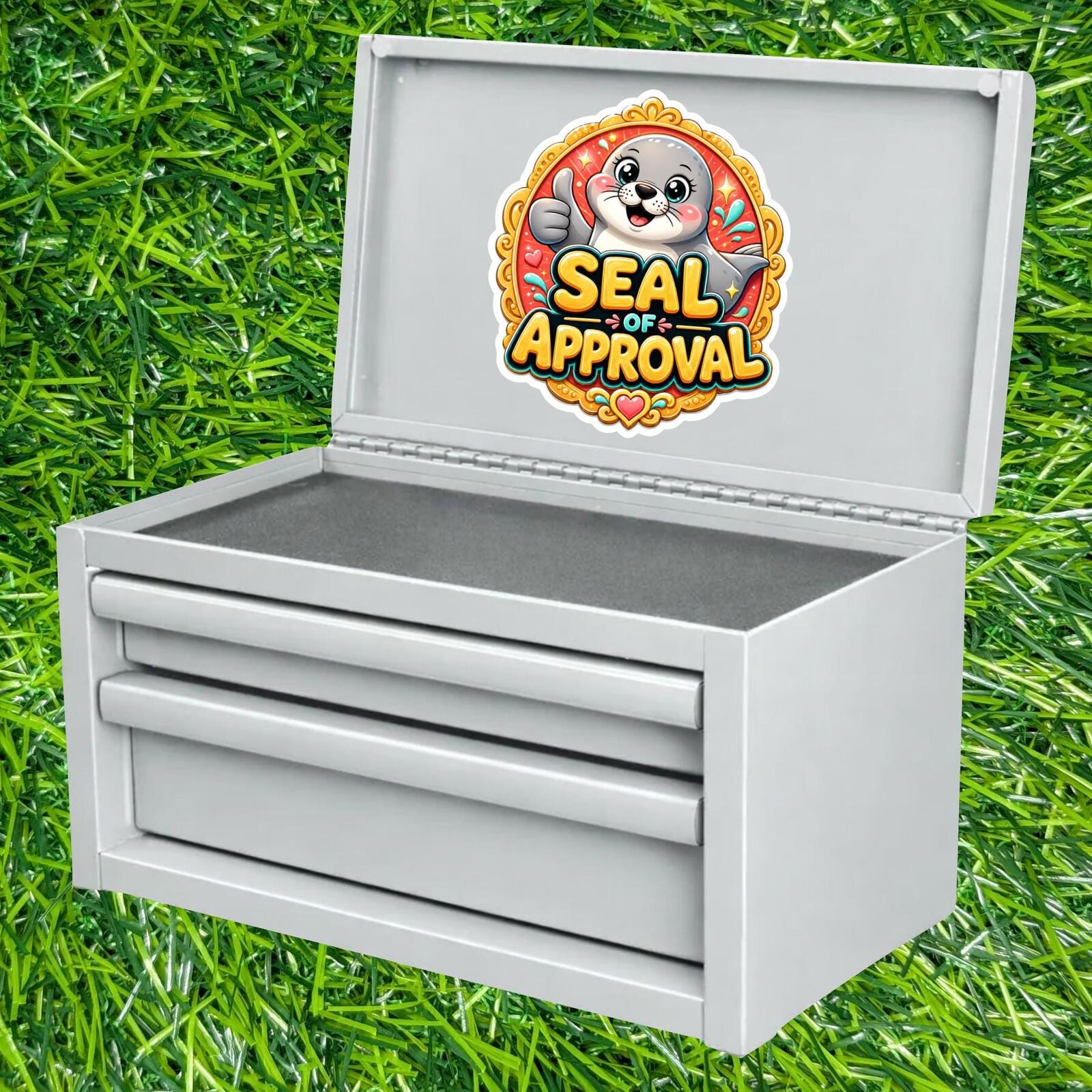 Seal of Approval Sticker, Animal Pun Decal, Marine Ocean Humor Thumbs Up Kawaii