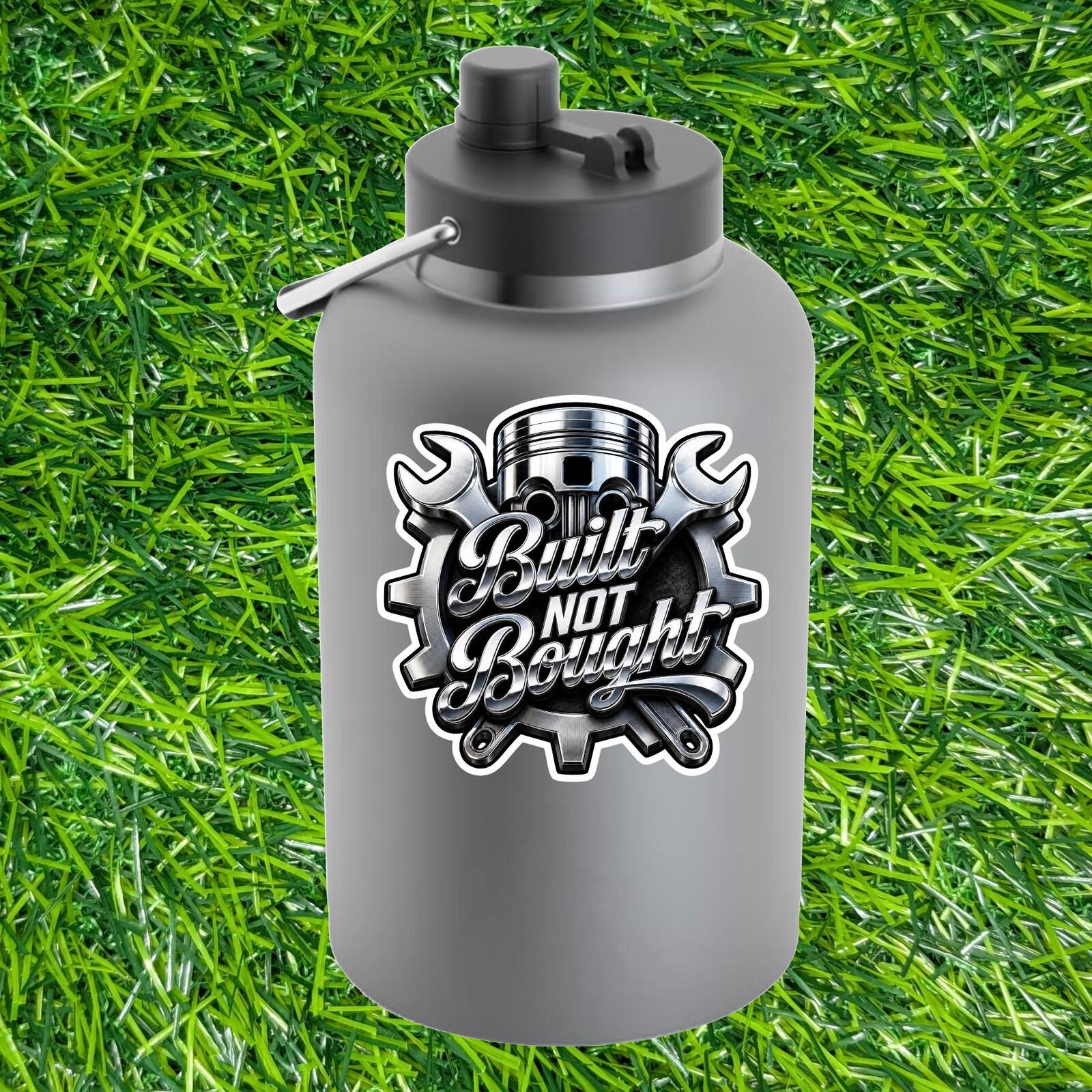 Built Not Bought Mechanic Sticker Car Engine Piston Wrench Garage Tool Gearhead