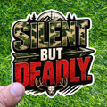 Silent But Deadly Bowhunter Decal Camo Deer Skull Arrow Archery Sticker Hunting