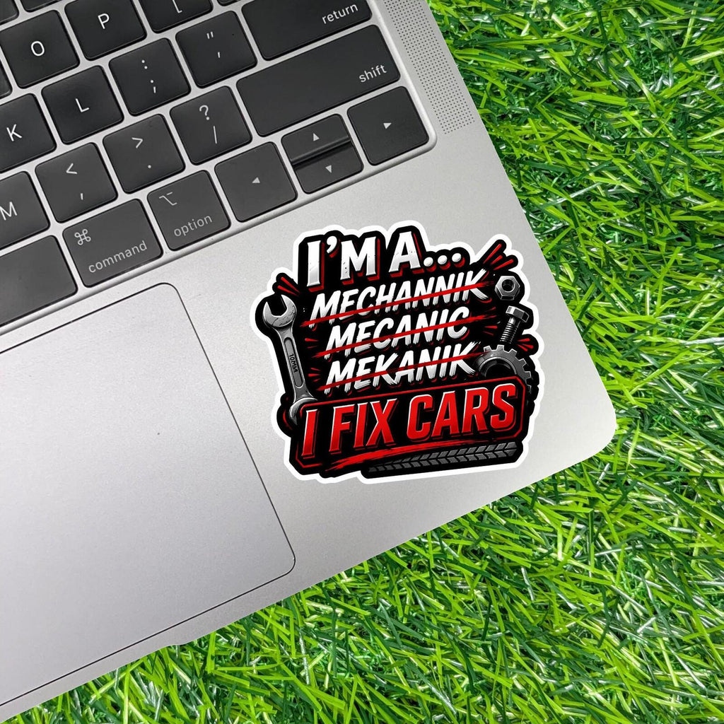 I Fix Cars Decal, Funny Mechanic Sticker, Auto Technician Humor Gift