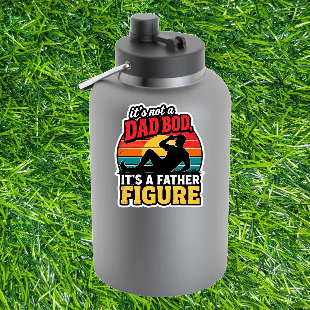 It's Not A Dad Bod Its A Father Figure Retro Sunset Decal Man Silhouette Sticker