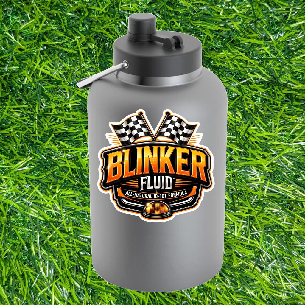 Blinker Fluid All-Natural ID-10T Formula Sticker, Racing Mechanic Decal