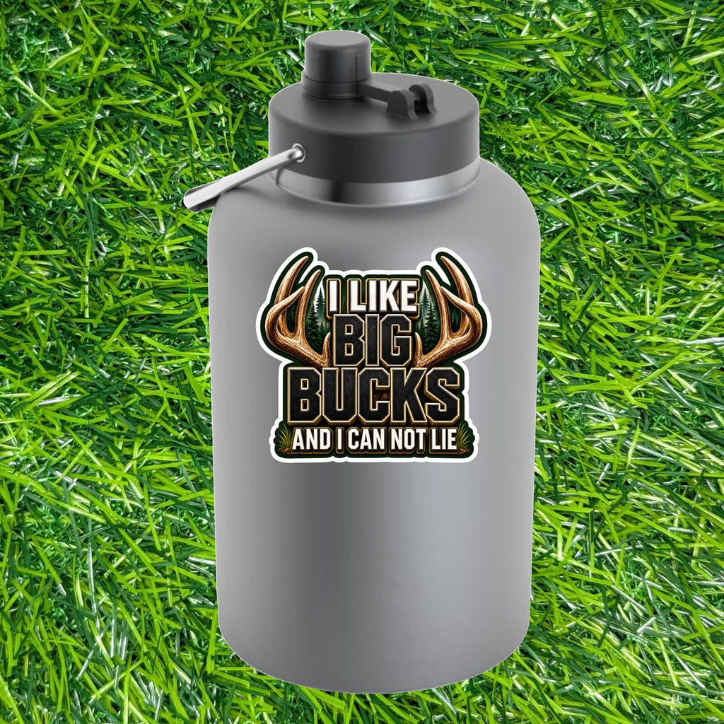 I Like Big Bucks Deer Hunting Sticker Antler Decal Hunter Woods Camp Buck Humor