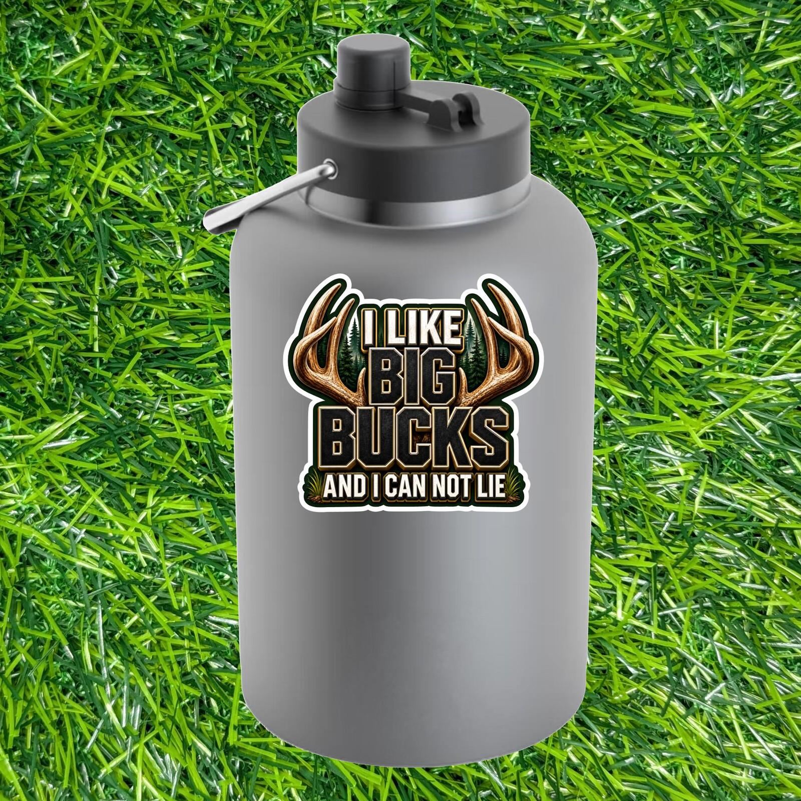 I Like Big Bucks Deer Hunting Sticker Antler Decal Hunter Woods Camp Buck Humor