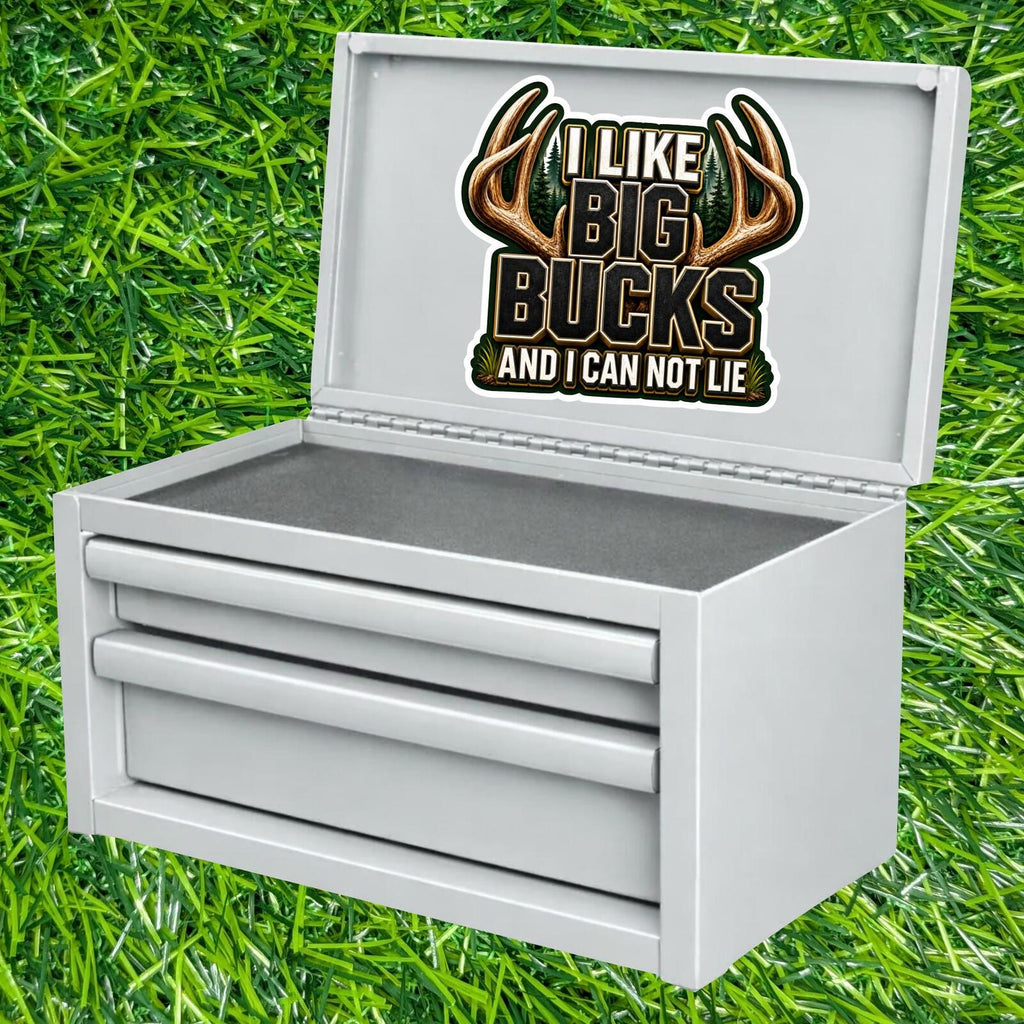 I Like Big Bucks Deer Hunting Sticker Antler Decal Hunter Woods Camp Buck Humor