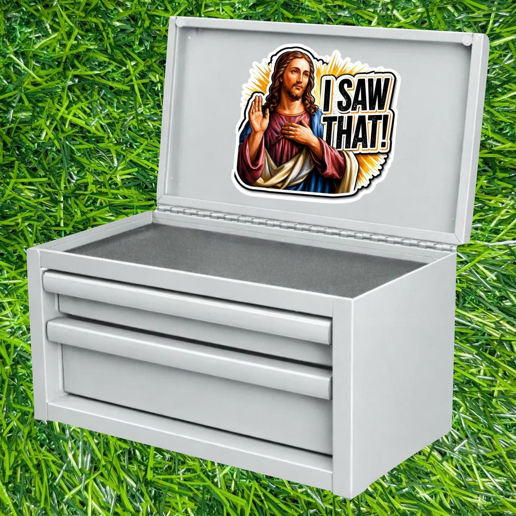 I Saw That Jesus Sticker, Funny Religious Decal, Christian Meme Vinyl Faith