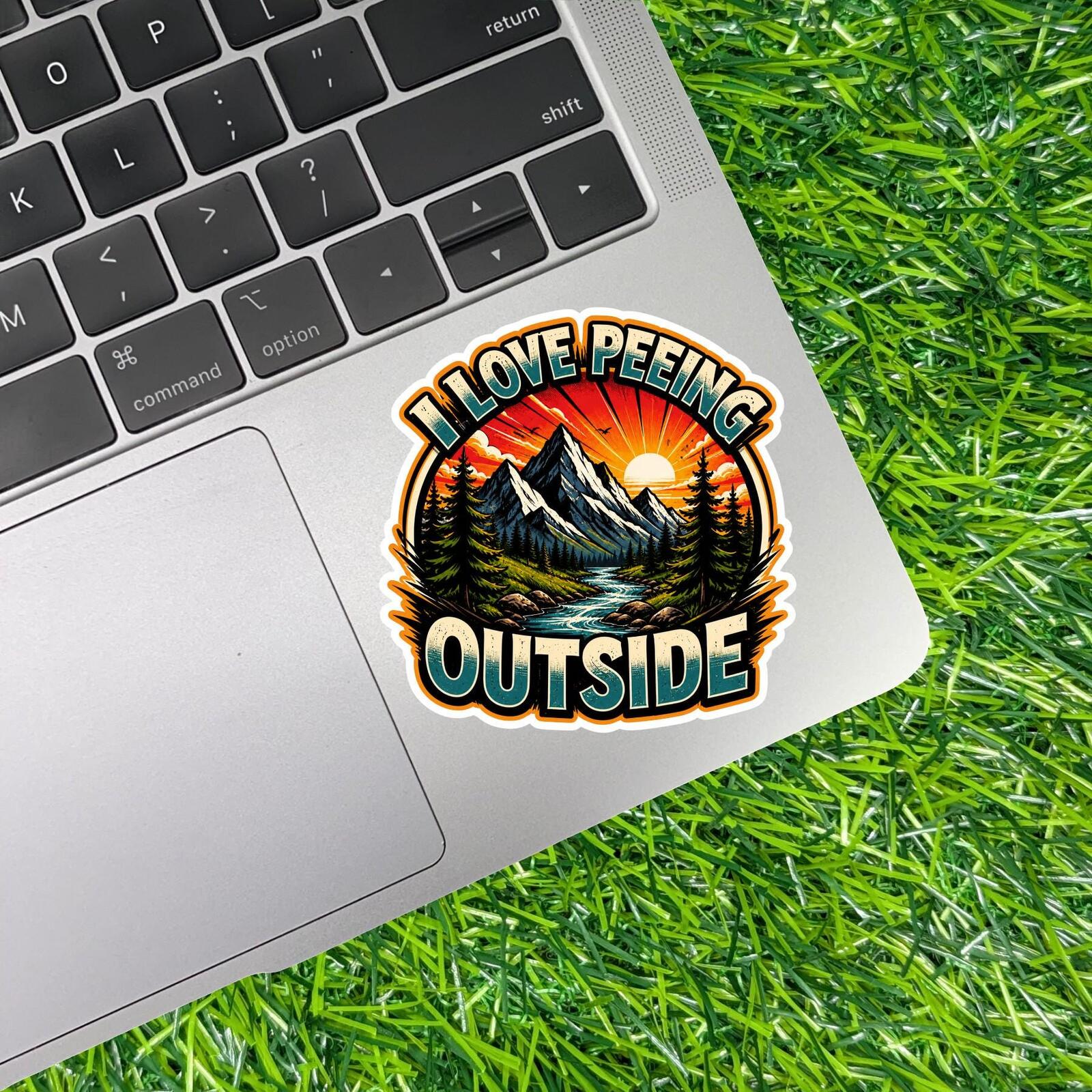 I Love Peeing Outside Sticker Camping Outdoor Hiker Nature Camper Backpacker