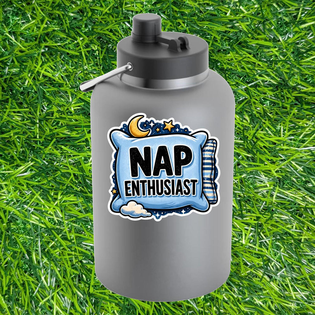 Nap Enthusiast Sticker Sleep Lover Decal Lazy Day Introvert Couch Life Self Care