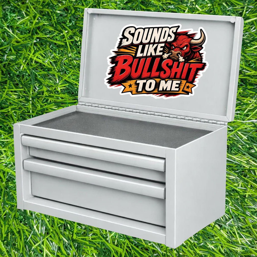 Sounds Like Bull To Me Sticker Sarcastic Decal Skeptic Angry Bull BS Detector