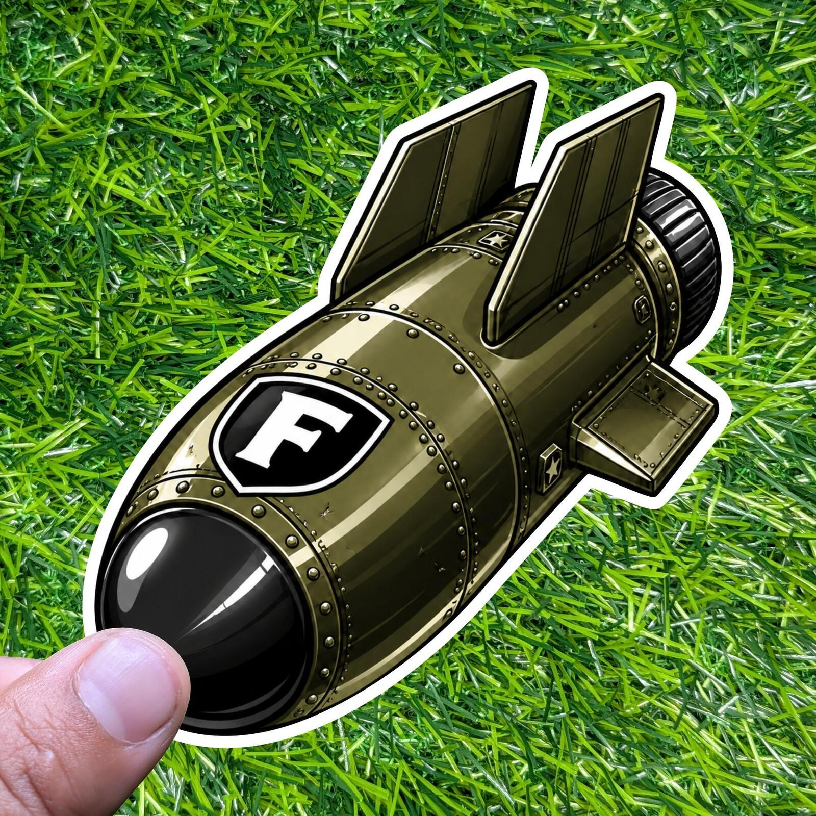 F Bomb Dropped Olive Military Decal Sarcastic Adult Humor Snarky Mature Sticker