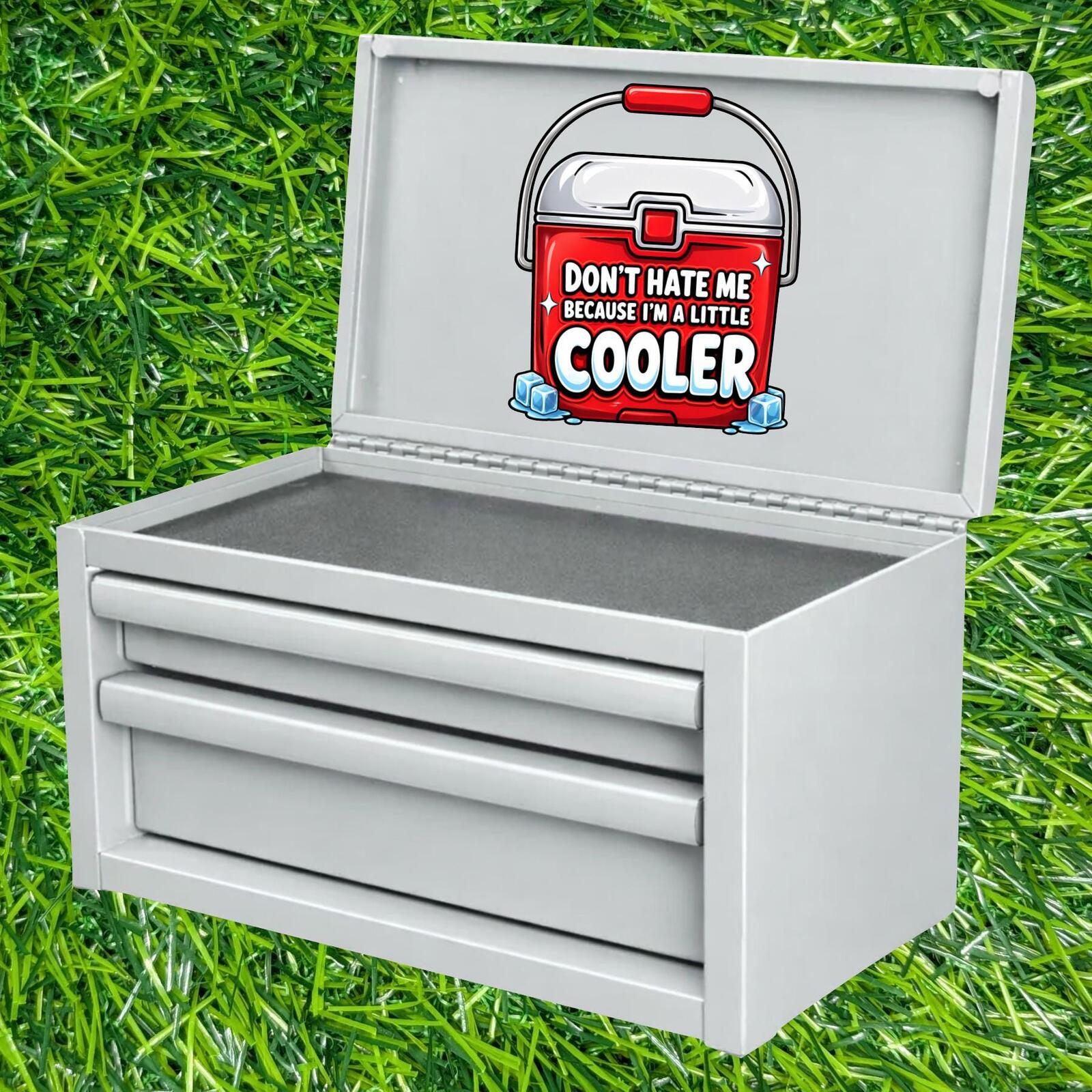 Don't Hate Me Because I'm a Little Cooler Sticker Tailgate Humor Decal
